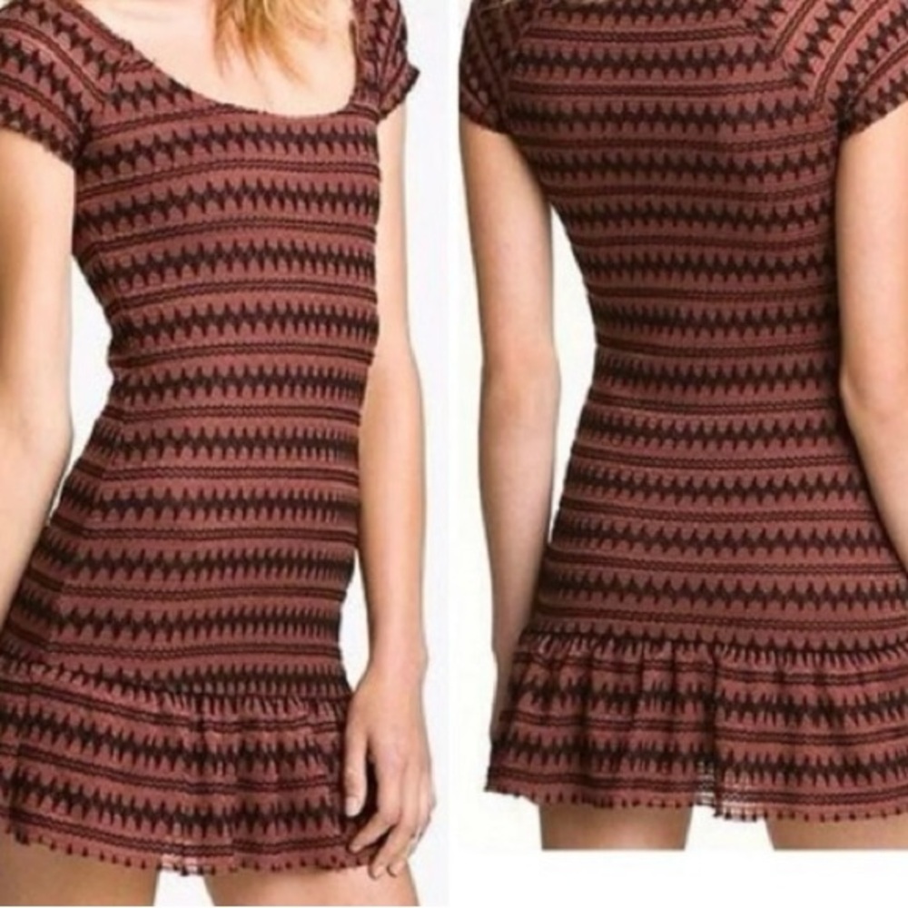 FREE PEOPLE Ruffle Hem Cozy Day Sweater Dress